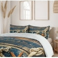 thumbnail image 6 of Ambesonne Maritime Duvet Cover Sets, and Starfish Wooden, 2-King, Night Blue Amber, 6 of 7