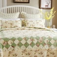 thumbnail image 2 of Greenland Home Fashions Bliss 100% Cotton Authentic Patchwork Quilt Set, 3-Piece Full/Queen, 2 of 7
