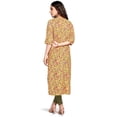 thumbnail image 2 of Rajnandini Women's Pure Cambric Cotton Kalamkari Floral Print Kurti (JOPLJPR69A-XXL_Yellow_XXL), 2 of 5