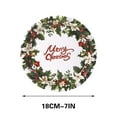 thumbnail image 3 of PATLOLLAV 30 Pcs Christmas Wreath Round Plates,7Inch Disposable Heavy Duty Christmas Green Santa Paper Plates for Winter Holiday Xmas Party Cookies Dinners Supplies, 3 of 5