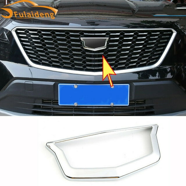 for Cadillac XT4 2018 - 22 Chrome Front Bumper Grille Logo Badge F for Ram e Cover Trim -