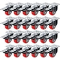 thumbnail image 1 of Placa giratoria Caster Wheels FactorDuty de 2 pulgadas con freno de poliuretano rojo (paquete de 24), 1 of 6
