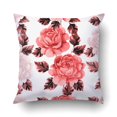 thumbnail image 1 of BOSDECO Pattern With Roses Hand Draw Watercolor Pillowcase Pillow Cushion Cover 20x20 inch, 1 of 1