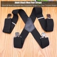 thumbnail image 1 of 120x5CM Black Adjustable Men Suspender Straps Four Clips Trousers Straps, 1 of 8