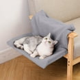 thumbnail image 6 of DAMAI Hanging Cat Radiator Bed Foldable Warm Fleece Beds, Cat Puppy Cradle Hammock Hanging Cat Hammock, Foldable Metal Frame, Machine Washable Cover, Gray, 6 of 6