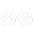 thumbnail image 1 of 2X Cadena del Cuerpo de Halterneck de La Mujer Bralette Bikini Sujetadores de Collares EstóMagos (Oro), 1 of 5