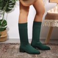 thumbnail image 6 of EaseDay Women's Knee-High Boots Modern Stretch Sock Boots Low Block Heel Women's Boots for Casual Dress Fashion Fall Winter Styling, 6 of 8
