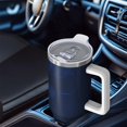 thumbnail image 6 of 40oz Tumbler with Handle and Straw, Vacuum Insulated Stainless Steel Travel Mug, Fits Car Cup Holder, Abstract Colorful Print, 6 of 6