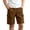 Brown, variant on Rvasteizo Boys Solid Pocket Elastic Waist Cargo Crop Shorts Sports Shorts for 3-15 Years