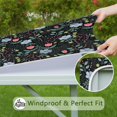 thumbnail image 6 of Pioneer Flower Floral Print Pattern Square Fitted Tablecloth with Elastic Edge,Square Table Cover,Washable Elastic Table Cover for Home Kitchen Party Decor 34"x34", 6 of 6