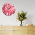 thumbnail image 2 of YladaFaie Bathroom Flamingo Wall Clock Arabic Numerals Design Summer Beach Palm Trees Non Ticking 12 inch Clock Silent Art Bedroom Kitchen Clock Atomic Analog Clocks Home Decor for Girls Kids, 2 of 7
