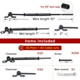 thumbnail image 2 of Muzata 50 Pares Kit De Barandilla De Cable Negro 1/8"" Swage Toggle Turnbuckle Hardware De Barandilla De Cable Negro T316 Acero Inoxidable Para Poste De Madera Sistema De Barandilla De Cable Woodblack, 2 of 5