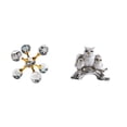 thumbnail image 1 of Figura de escritorio esférica con forma de búho. Figura de animal artificial hecha de resina de vidrio. Ideal para estantería, oficina, decoración del, 1 of 8