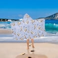 thumbnail image 2 of Yayeee Kids Hooded Towel with Hand Pockets Beach Soft Absorbent Bath Wrap 50 x 23.5 inch, Cartoon Otters Pattern, 2 of 5