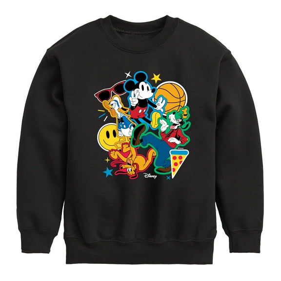 Disney - Sticker Collage - Toddler & Youth Crewneck Fleece Sweatshirt