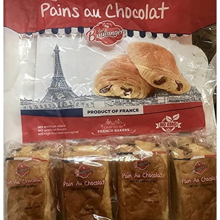 Croissant La Boulangere Pains Au Chocolat, Chocolate Croissants, Individually Wrapped, Non GMO, Free From Artificial Flavors & Colors, Kosher d, 1.59 oz