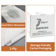 thumbnail image 3 of Servilletas desechables JOWLOT, 2 capas, 300 unidades, papel blanco 16,2 x 15 cm, 3 of 6