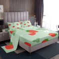thumbnail image 1 of Erosebridal Cartoon Strawberry Sheet Set Twin, Fruit Bedding Sets Twin Size, Flower Daisy Decor, 3 Pieces, 1 of 7