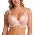 thumbnail image 7 of Xdegoge Bralettes for Women Crisscross Strap Lace Bra with Deep V Neck Underwire Support for Feminine Allure, Scalloped Edges for Elegant Style, Ideal for Everyday & Special Occasions, 7 of 7