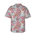 thumbnail image 3 of Daiia Cartoon Hearts Hawaiian Shirt for Men Gentle Cotton Regular Short Sleeve Casual-Small, 3 of 9