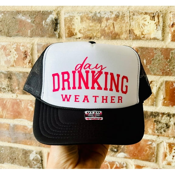 Day Drinkin' Weather Black & White Trucker Hat