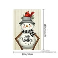 thumbnail image 4 of JOOCAR Hello Winter Snowman with Cardinal Garden Flag for Winter Christmas Home Outdoor Garden Yard Door Decor 12x18 inch, 4 of 5