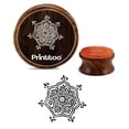 thumbnail image 1 of Printtoo Round Floral Mandala Pattern Craft Textile Print Wooden Rubber Stamp-2 Inch, 1 of 2