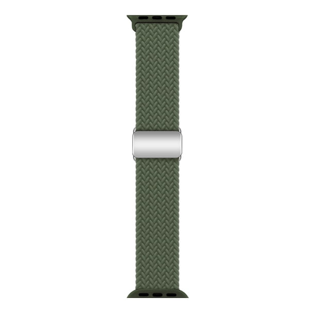 Correa de hebilla magnética trenzada para reloj Apple de 789ª generación, pulsera ajustable para Apple Watch