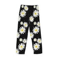 thumbnail image 4 of Kdxio Daisies Flowers Print Men's Sleep Pajama Pant Lounge Pants with Pockets, 4 of 8