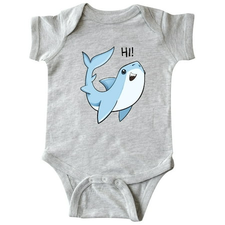 

Inktastic Hi!- cute shark Gift Baby Boy or Baby Girl Bodysuit