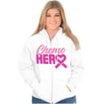 thumbnail image 3 of Breast Cancer Awareness Chemo Hero Zip Hoodie Sweatshirt Women Brisco Brands S, 3 of 6