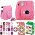 thumbnail image 1 of Hot Deal! Fujifilm Instax Mini 9 Flamingo Pink Camera + Button Close Pink Case + Attractive Sweet 16 Designed Photo Frames + Pink Camera Sticker + High Quality Fuji Instax Film Twin Pack – 20 Sheet, 1 of 9
