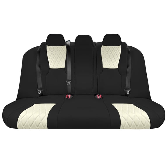 For 2018-2022 Honda Accord Sport | Sport SE | EX | EX-L | Touring FH Group Waterproof Neoprene Custom Fit Car Seat Covers Rear Set - Beige