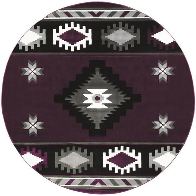United Weavers Bristol Caliente Plum Round Rug Round