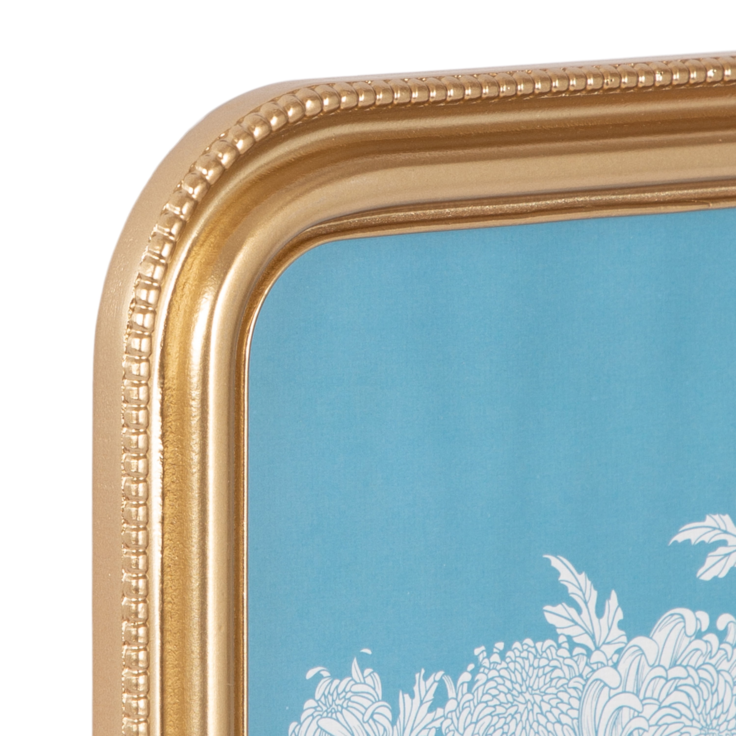 DesignOvation – 8x10 Picture Frame – Beaded Gold Tabletop Photo Frame