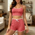 thumbnail image 2 of GUACER Womens Polka Dot Pajama Sets with Scallop Trim Trendy Adjustable Camisole & Shorts Sleepwear, 2 of 7