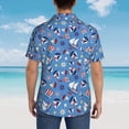 thumbnail image 4 of Gaeub Colorful Sailing Ship Print Men's Hawaiian Shirt,Button Down Short Sleeves Shirts,Tropical Beach Casual Button Down Shirts,XX-Large, 4 of 7