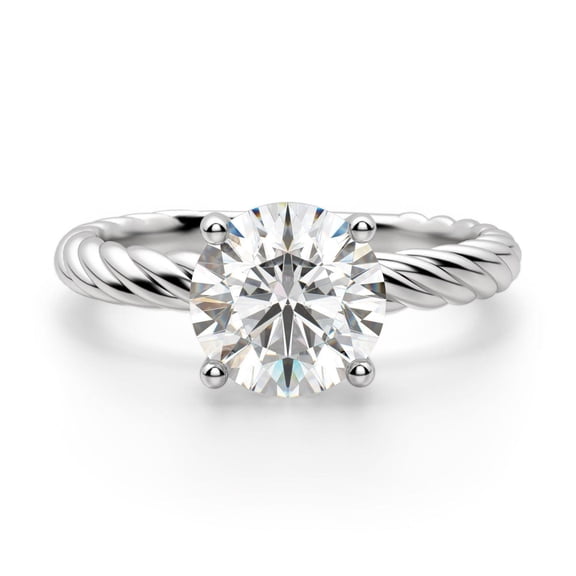 2.00 CTW Round Brilliant Cut Solitaire Engagement Ring 925 Silver