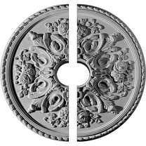 32 5/8"OD x 6"ID x 2"P Bradford Ceiling Medallion, Two Piece (Fits Canopies up to 6 5/8")