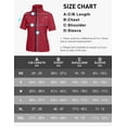 thumbnail image 3 of Little Donkey Andy Women's Short Sleeve Jacket Windproof Lightweight Vest for Golf Hiking Running Red XL, 3 of 7
