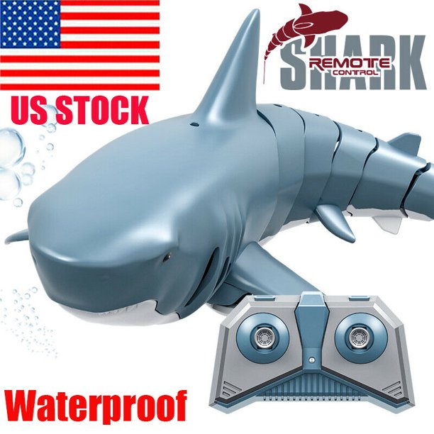 Waterproof Remote Control Mini Shark Electric Toy RC Boat Swinging