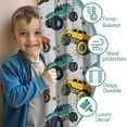 thumbnail image 3 of Blackout Kids Curtains,Gray Dino Monster Cartoon Trucks Pattern Childrens Insulated Curtains Set Of 2,Bedroom Essentials,Toddler Room Decor 42"x54", 3 of 5