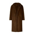 thumbnail image 4 of Tdoqot Womens Peacoats- with Hood Long Fashion Winter Jackets for Women Brown Size M, 4 of 6