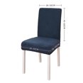 thumbnail image 3 of Simple Chair Cover Seat and Rest In One Half Package M Chair Protective Cover Polar Fleece Material Elastic Striped Grid for Dining Hotel Home Use, 3 of 8