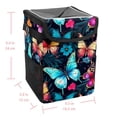 thumbnail image 5 of Flower Butterfly Foldable Car Trash Can with Lid, Leak-Proof Mini Trash Can, Hanging Storage Bag - Car Trash Bin for Clean and Organized Rides, 5 of 6