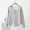 Gray, variant on Dianli Pajamas Loungewear Button Round Neck Long Sleeve Base Top With Curved Hem Plus Velvet Warm Coat Soft Cozy Layered Homewear Nightwear Sleepwear