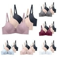 thumbnail image 2 of Fengactive 3PC Women's Seamless Wireless Bra Push Up Solid Color Sleeping Underwear Lightweight Everyday Bras, 2 of 3