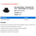 thumbnail image 2 of Rear Engine Mount - Compatible with 1963 - 1980 MG MGB 1.8L 4-Cylinder 1964 1965 1966 1967 1968 1969 1970 1971 1972 1973 1974 1975 1976 1977 1978 1979, 2 of 2
