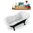 thumbnail image 2 of 68" Streamline N103WH-CH Clawfoot Tub and Tray With External Drain, 2 of 7