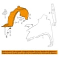 thumbnail image 3 of For 13-16 Trax Front Splash Shield Inner Fender Liner w/Insulation Left Side, 3 of 5